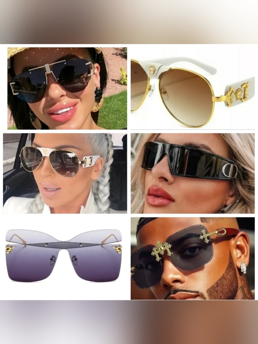 5 Pairs Of Unisex Sunglasses